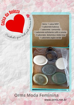 Kit Caixa da Beleza Sabonetes Artesanais