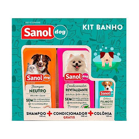 Kit Sanol Dog Shampoo Colônia e Condicionador