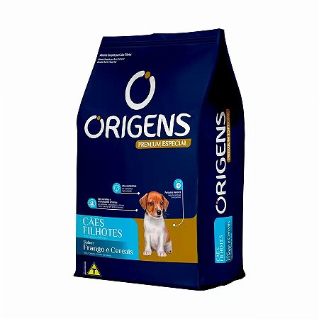 Ração Origens para Cães Filhotes Porte Pequeno Sabor Frango e Cereais 10,1kg