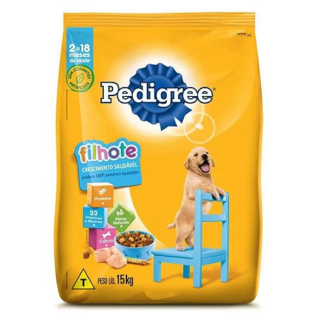 Ração Pedigree Filhote  para Cães de Raças Médias e Grandes 15,kg