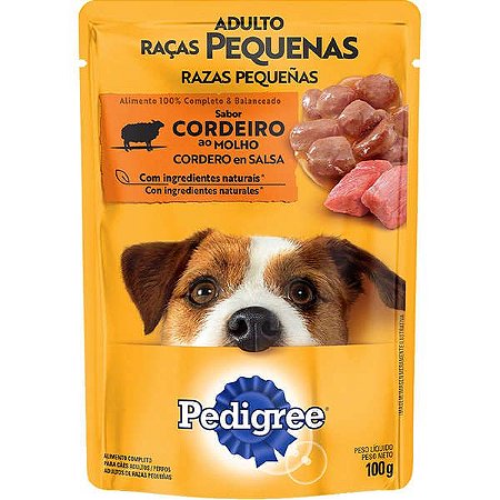 Ração Úmida Pedigree Sache Cordeiro ao Molho para Cães Adultos de Raças Pequenas