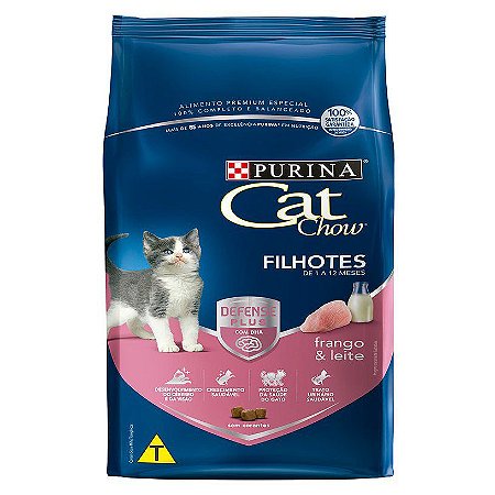 Ração Cat Chow para Gatos Filhotes Sabor Frango e Leite 10,1Kg - Petnautas