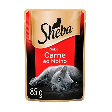 Ração Úmida Sheba Sache Sabor Carne ao Molho para Gatos Adultos