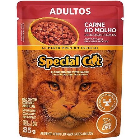 Ração Úmida Special Cat Sache Sabores para Gatos Adultos 85g