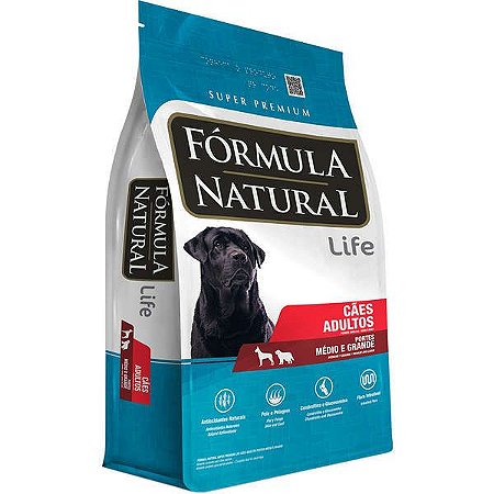 Ração Fórmula Natural para Cães Adultos de Raças Média e Grande 15kg