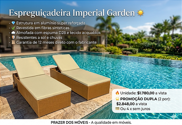 Espreguiçadeira Imperial Garden