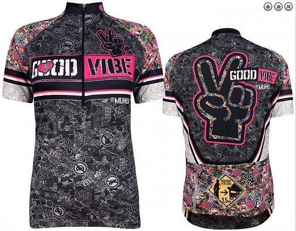 Camisa Ciclismo Muhu Good Vibe - Rosa