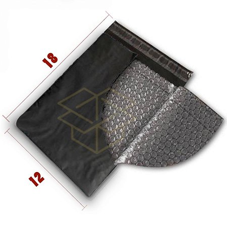 ENVELOPE DE SEGURANÇA COM PLÁSTICO BOLHA ECOLÓGICO CINZA - 12X18