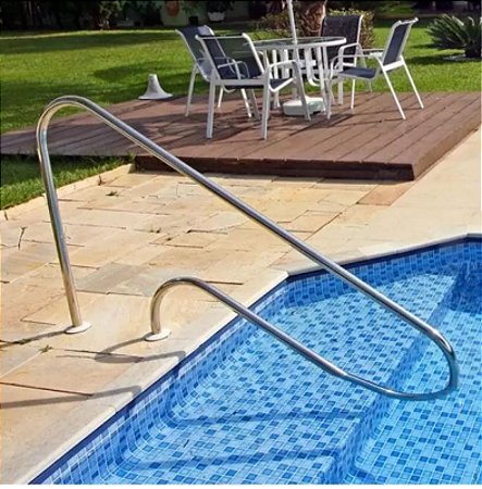 CORRIMÃO P/ ESCADA C/ CHUMBADOR MOD IBIZA  AÇO INOX