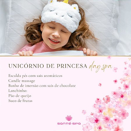 Unicórnio da Princesa - Day SPA Kids e Teen