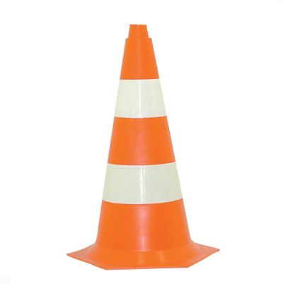 Cone PLT Laranja/Branco 75cm
