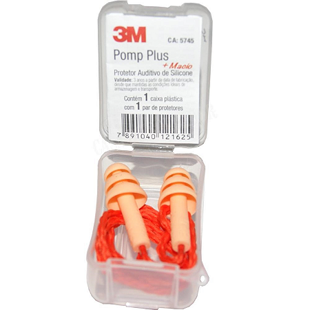 PROTETOR AUDIT 3M POMP PLUS CORDÃO POLIESTER CA 5745 (18DB)
