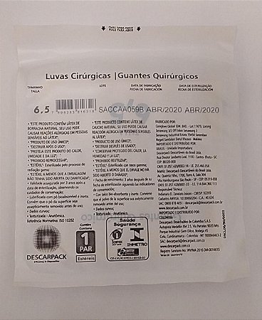 LUVA ESTÉRIL 6.5