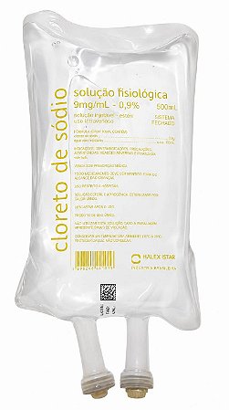 SOLUÇÃO FISIOLÓGICA 0,9% 500ML - HALEX ISTAR - Bolsa trilaminada