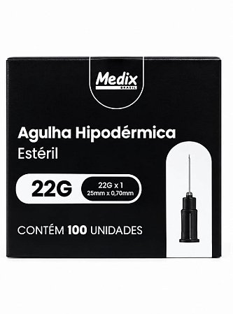AGULHA 25X7 - PRETA - CX C 100 UNID