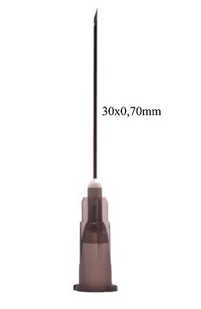 AGULHA 30X7 - PRETA - CX C/ 100 UNID