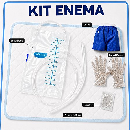 KIT ENEMA DE CAFÉ COMPLETO 1000ML - DESCARTÁVEL - HIDROCOLON