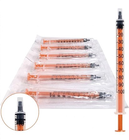 SERINGA 1ML - SEM AGULHA - RESIDUO ZERO CX C 100 UNID