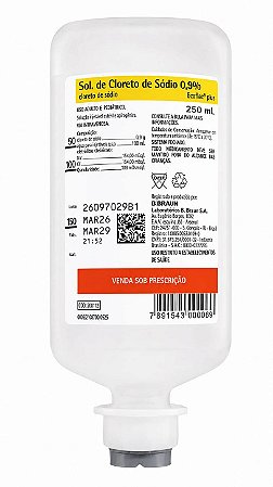 SOLUÇÃO FISIOLÓGICA 0,9% 250ml - B BRAUN