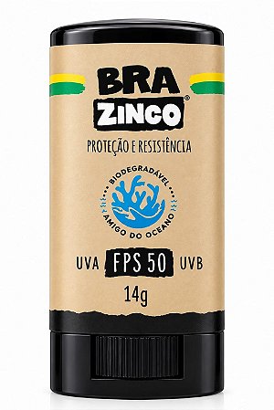 PROTETOR SOLAR BRAZINCO BEGE CLARO - 14g - FPS 50