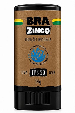 PROTETOR SOLAR BRAZINCO BEGE ESCURO - 14g - FPS 50