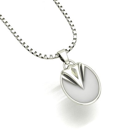 Colar  casco cavalo prata 925