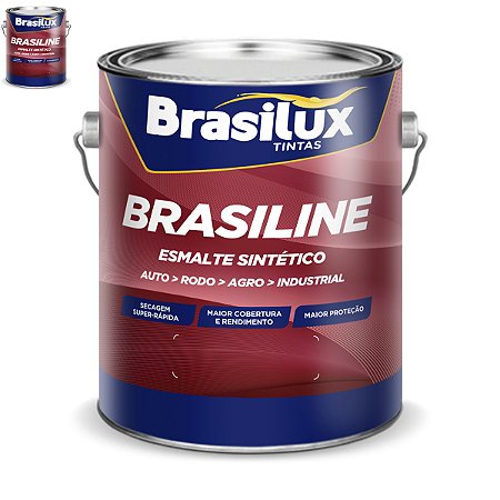 Tinta Esmalte Sintético Brasiline 900ml Preto Semi Brilho - Brasilux