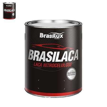 Tinta Laca Automotiva Profissional Preto Fosco 900ml - Brasilux
