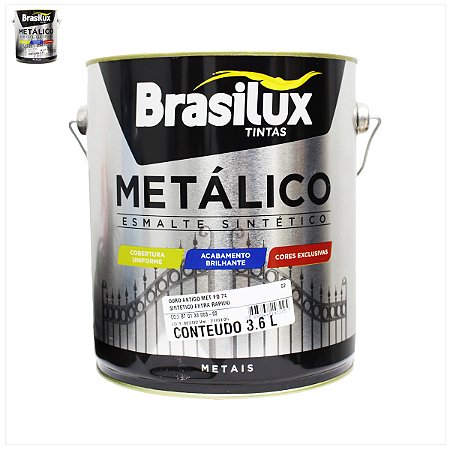 Tinta Esmalte Sintético Metálico Ouro Antigo 3,6L - Brasilux