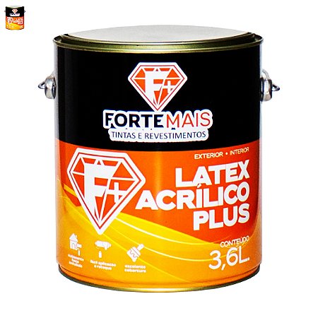 Tinta Látex Acrílico Plus Fosca 3,6L Nanquim - Forte Mais