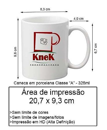 Caneca de Porcelana Standard - Você diz como quer a personalização