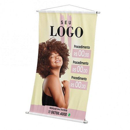 ​​​​​​​Banner em Lona 60x90cm c/ Bastão e Corda