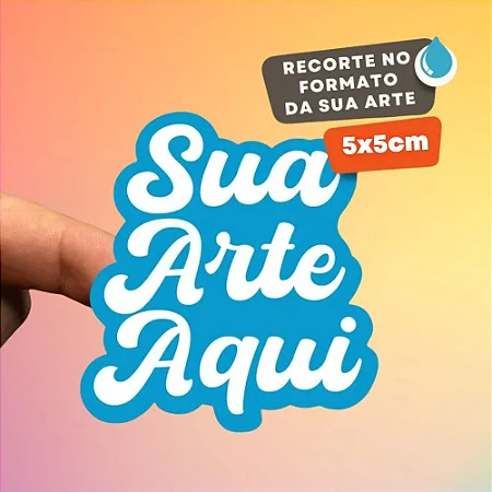 Adesivos vinil recortados 5x5cm 320un