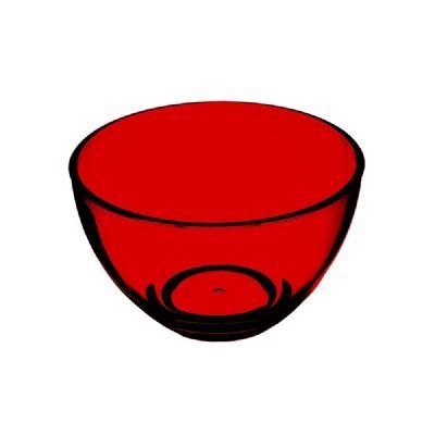 Bowl acrílico vermelho 6 peças - Kos