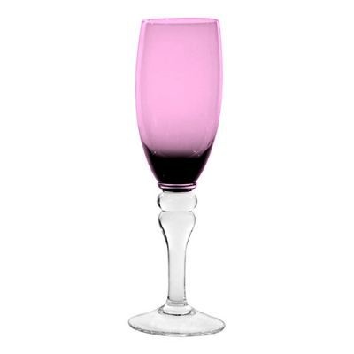 Taça Champagne 330ML Vidro Violeta Doris 6 Peças