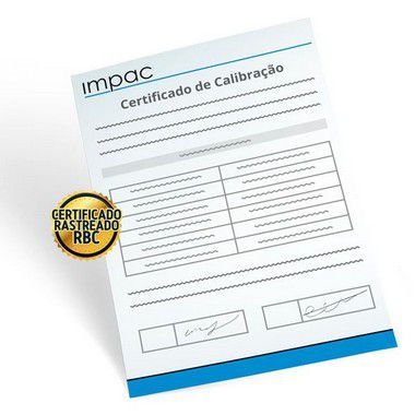 Certificado de Calibração Rastreável Termômetro de Globo