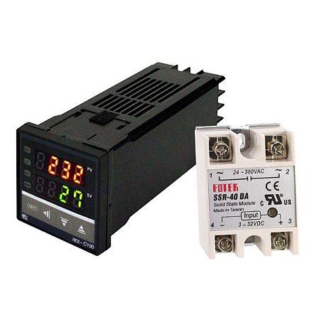 Controlador Temperatura SSR PID, com Rele e Temopar K