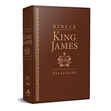 Bíblia de Estudo King James Atualizada - Capa Luxo Marrom
