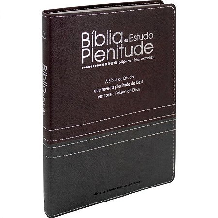 Bíblia De Estudo Plenitude Almeida Revista E Corrigida Capa Luxo Vinho