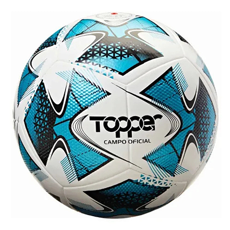 Bola De Futebol Para Campo 22 I Topper Cor Branco/Verde Mar/Preto