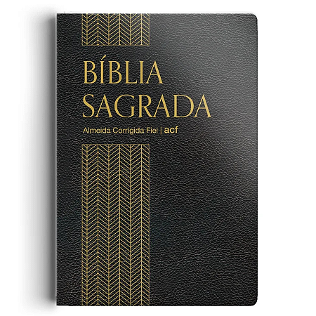 Livro Bíblia Acf - Capa Semi Luxo Preta
