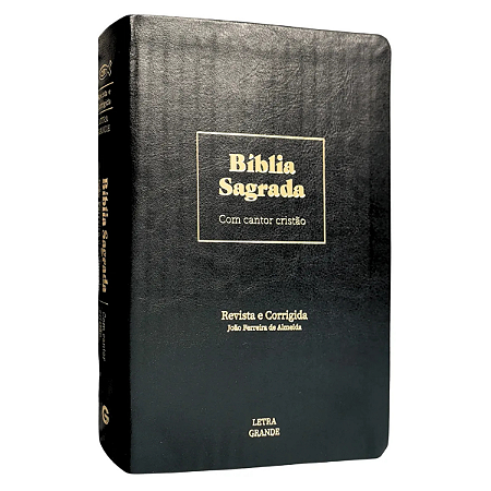 Bíblia RC Grande com Cantor Cristão com letra - Luxo preta, de Almeida, João Ferreira de. Geo-Gráfica e Editora Ltda
