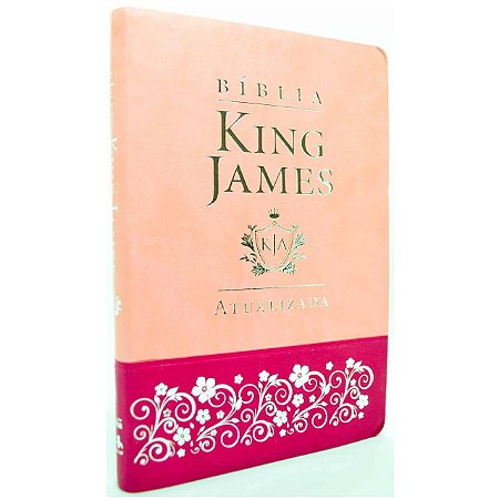 Bíblia King James Atualizada KJA Slim (Capa Luxo Rosa)