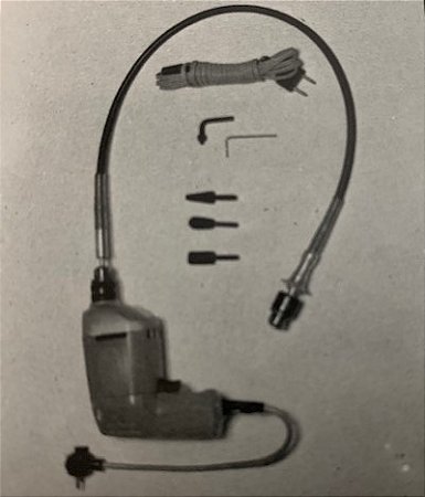 CONJUNTO DE EIXO FLEXIVEL com mandril E FRESA PARA APARAR CASCOS DE CAVALOS