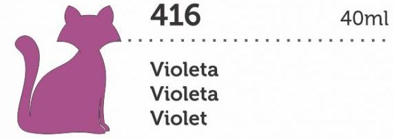 VERNIZ VITRAL GATO PRETO VIOLETA 40ML