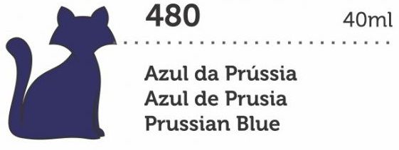 VERNIZ VITRAL GATO PRETO AZUL DA PRÚSSIA 40ML