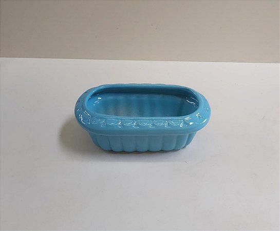 EQUIBANA CERAMICA FLOR PEQUENA AZUL CLARO 16X5