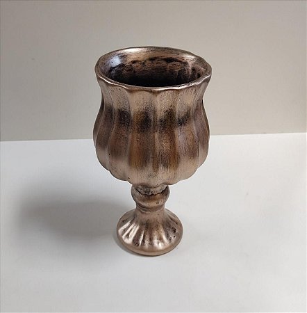 TAÇA CERAMICA THAMIRIS ROSE ENVELHECIDO 21X11