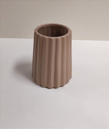 VASO CERAMICA MODERNO PEQUENO CAMURÇA FOSCO 12X8