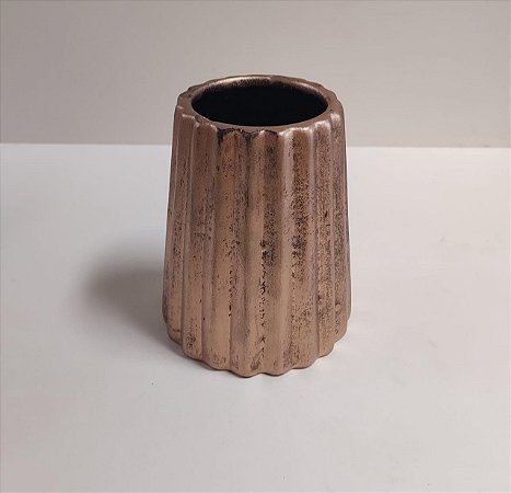VASO CERAMICA PEQUENO ROSE ENVELHECIDO 12,5X 7,5